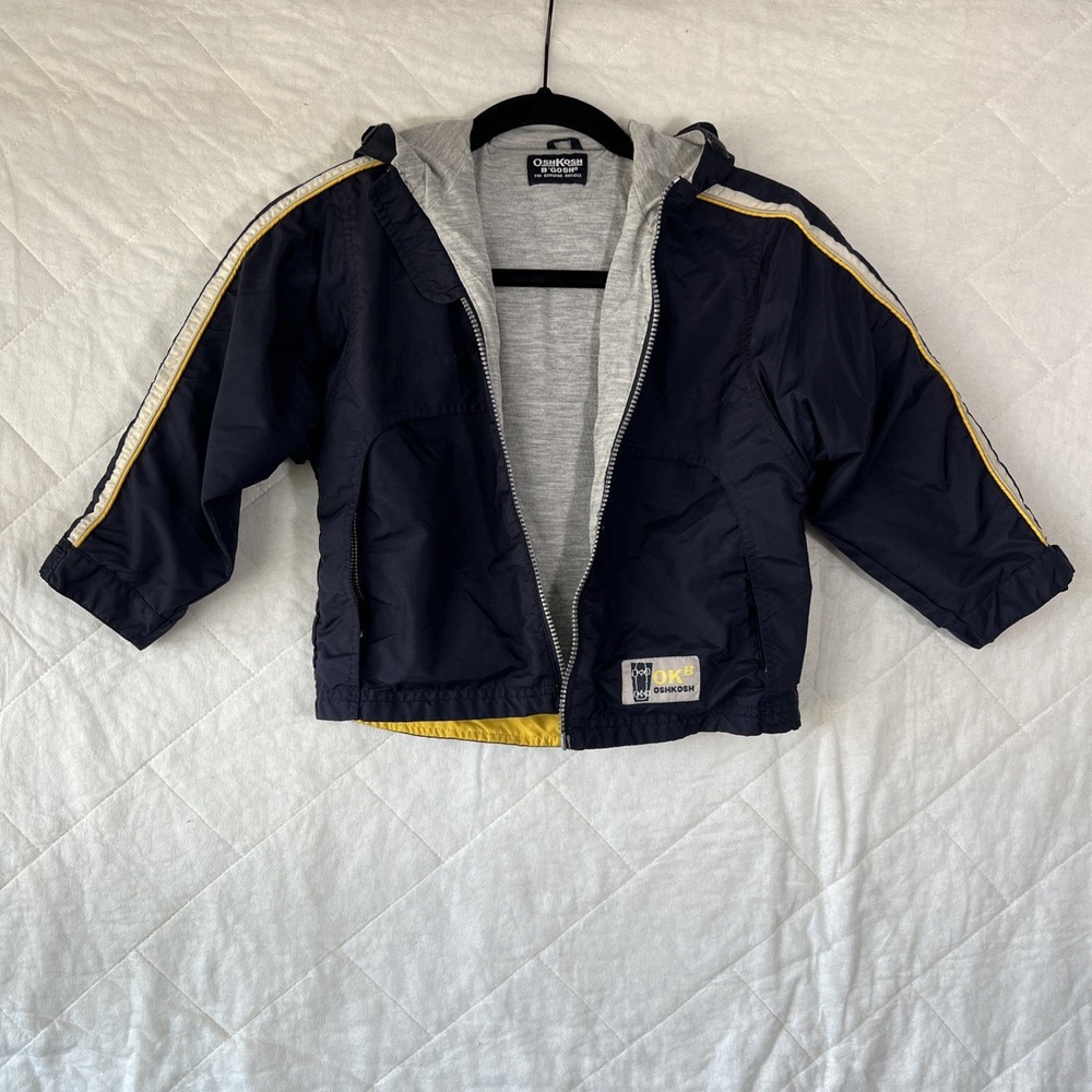 Toddler Boys OshKosh B'gosh Tri-Color Jacket Size 3T 15" Across Chest,Length 17"